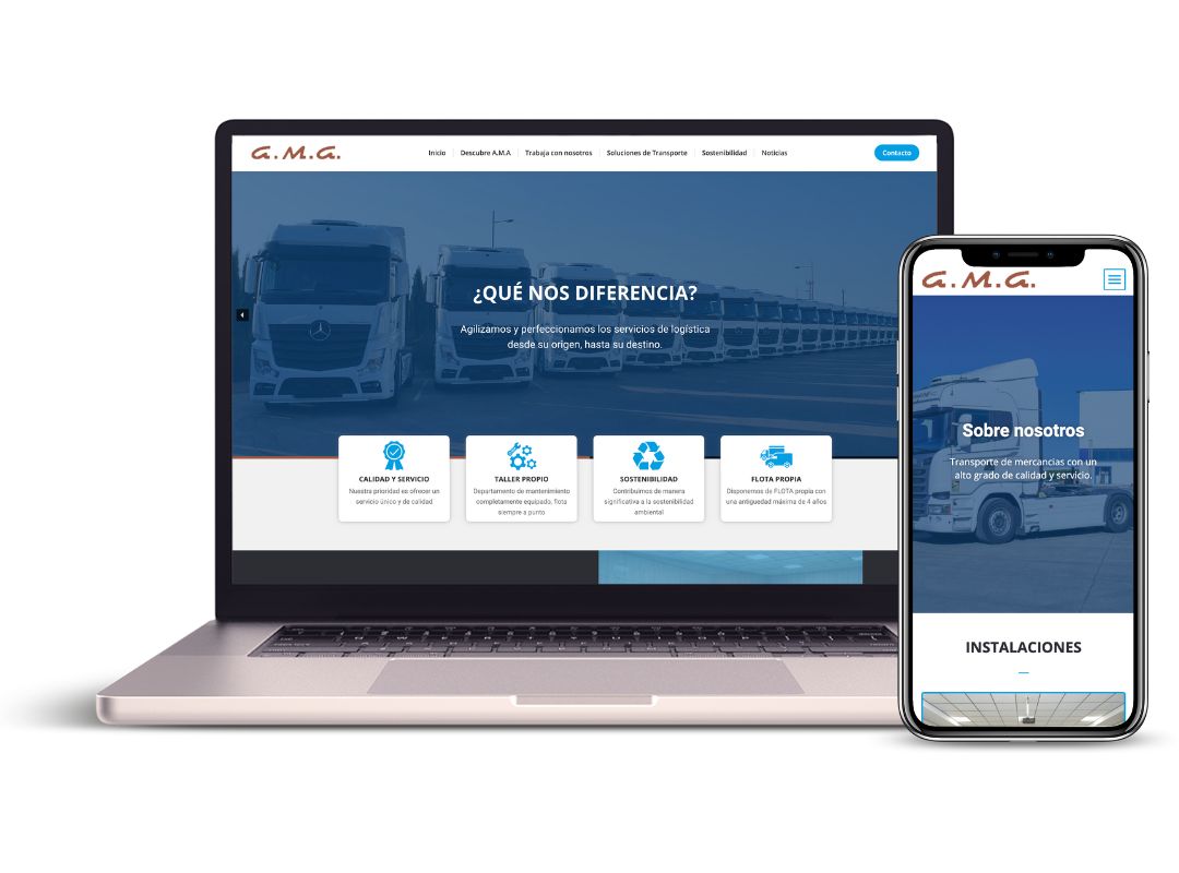 Diseño web Transportes AMA